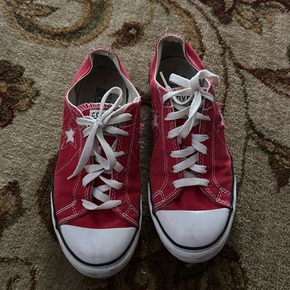 Shoes - Converse red tennis shoes size 8